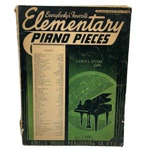 Everybody's Favorite Elementary Piano Pieces Vintage Songbook Sheet Music Spivak